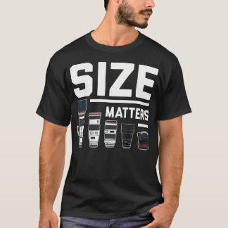 サイズが大切 おもしろフォトグラフィー デジタル一眼レフ スナップショット カメラ Tシャツ