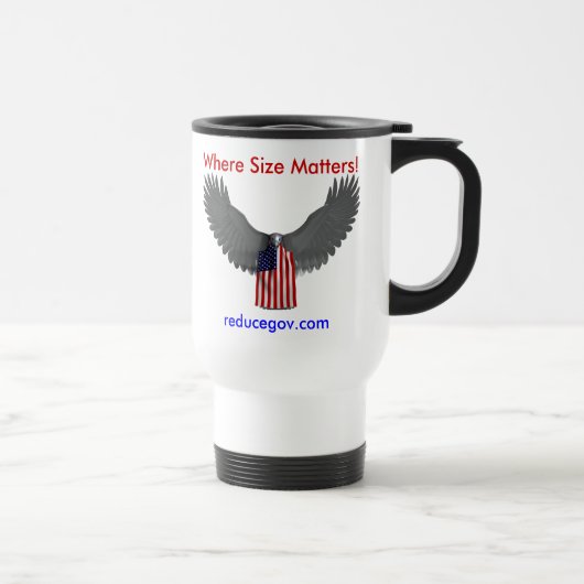 サイズが重要であるところReducegov.comのコーヒー・マグ トラベルマグ (右)