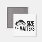 サイズが重要!おもしろい魚釣りデザイン マグネット (正面/裏面)