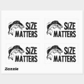 サイズが重要!おもしろい魚釣りデザイン 長方形シール (シート)