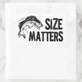 サイズが重要!おもしろい魚釣りデザイン 長方形シール (バッグ)