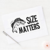 サイズが重要!おもしろい魚釣りデザイン 長方形シール (封筒)