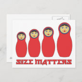 サイズが重要 ペトルーシュカ カード - 逞しい男性のためのカード (正面/裏面)