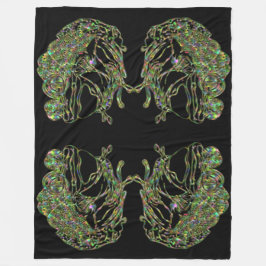 サイズすごいネオンカエル フリースブランケット