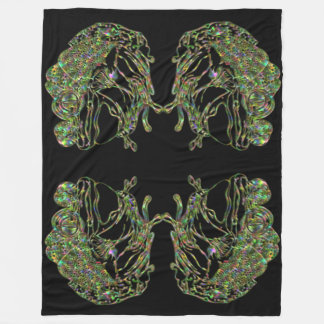 サイズすごいネオンカエル フリースブランケット