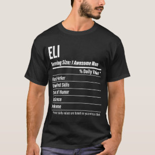 サイズのカロリーを提供するエリ栄養事実 Tシャツ