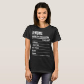 サイズのカロリーを提供するジェローム栄養学的事実 Tシャツ (正面フル)
