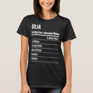 サイズのカロリーを提供するデハ栄養事実 Tシャツ