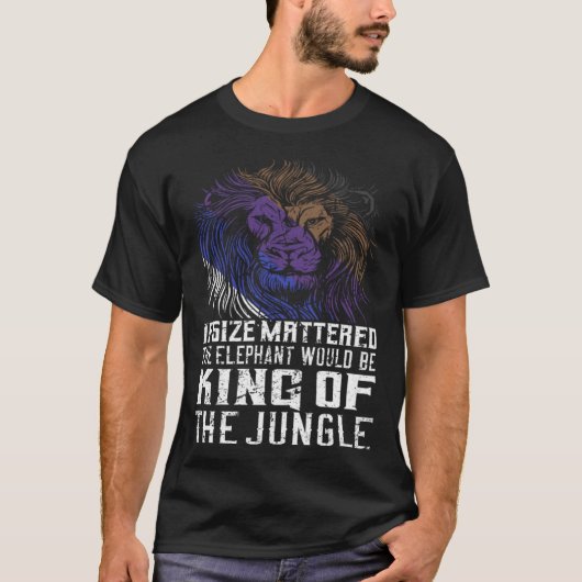 サイズの問題クールライオン柔術 Tシャツ (正面)