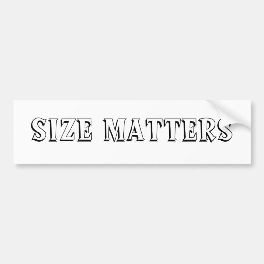 サイズの問題 バンパーステッカー (正面)