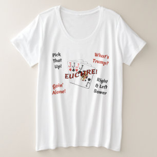 サイズの基本的なTシャツ- Euchreと女性! プラスサイズTシャツ
