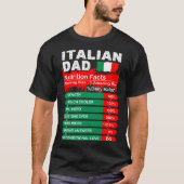 サイズのTシャツを機能するイタリアンなパパの栄養物の事実 Tシャツ (正面)