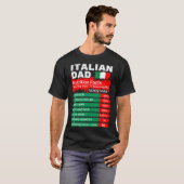 サイズのTシャツを機能するイタリアンなパパの栄養物の事実 Tシャツ (正面フル)