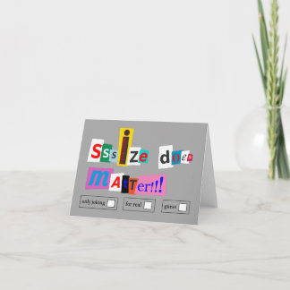 「サイズは重要である」グリーティングカード シーズンカード