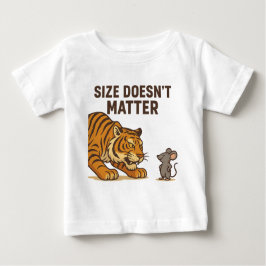 サイズは重要でない – Tigerおもしろいとマウスのデザイン ベビーTシャツ