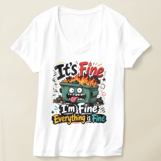 サイズを選んでね I'm Fine Tシャツ (レイダウン)