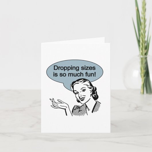 サイズダウンがこんなに楽しいなんて！ カード (正面)