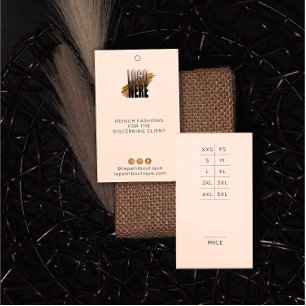 サイズモダンチャート付きロゴ衣料品価格ラベル