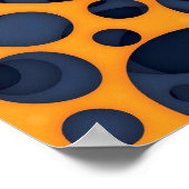 サイズリングトリップ（幻覚体験）のような抽象芸術溶岩穴デザインパターン ポスター (角)