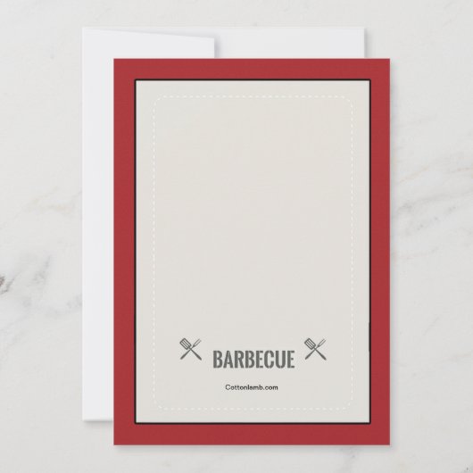 サイズリングBBQ招待状 招待状 (裏面)