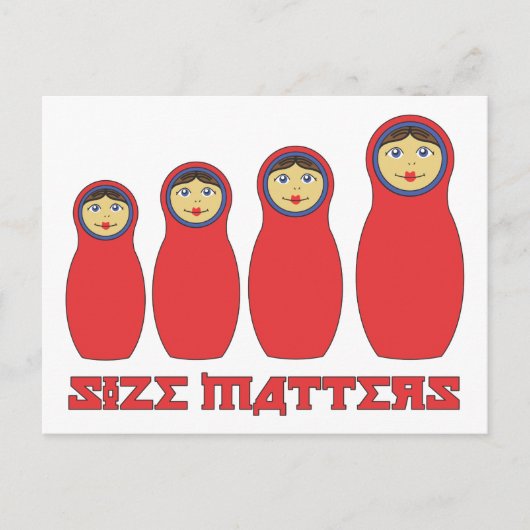 サイズ問題ペトルシュカ井戸男性用カーつるド ポストカード (正面)