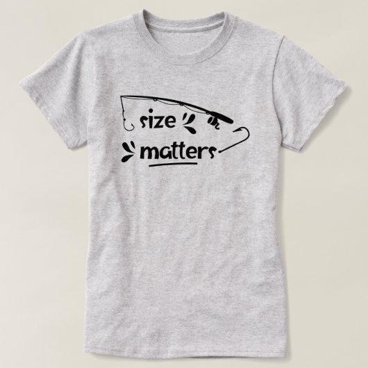 サイズ問題魚釣り女子Tシャツ Tシャツ (デザイン正面)