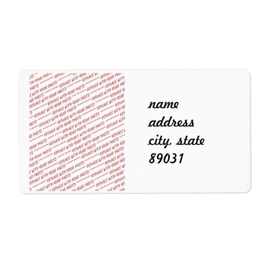 サイズ固有の8x10写真テンプレート ラベル (正面)