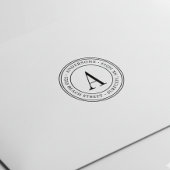 (サイズ変更エレガント)モノグラム差出人住所自己インク セルフインキングスタンプ