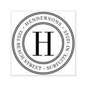 (サイズ変更)モノグラムエレガント差出人住所 セルフインキングスタンプ (デザイン)