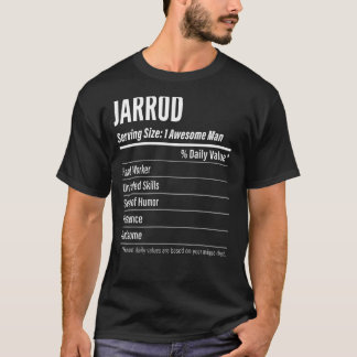 サイズ栄養ラベルカロリーを提供するジャロド Tシャツ