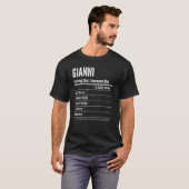 サイズ栄養ラベルカロリーを提供するジャンニ Tシャツ (正面フル)