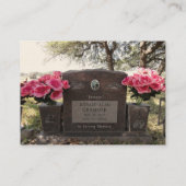 サイズ調整をされる花のグリッパー 名刺 (裏面)