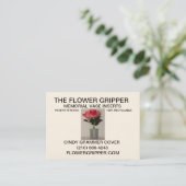 サイズ調整をされる花のグリッパー 名刺 (スタンド正面)