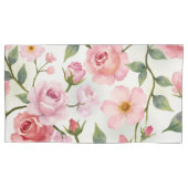 サイズ超過のフローラ（ピンク） 枕カバー (正面左)