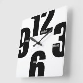 サイズ超過の数値 スクエア壁時計 (傾斜)