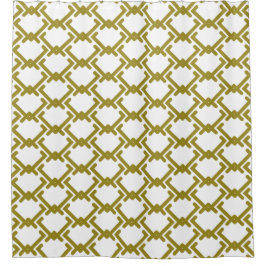 サイズ金ゴールド山違う形の幾何学的パターン シャワーカーテン