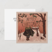 サイズ10.8cm×14cm、紙：Mのフラットホリデーカード シーズンカード (正面/裏面)