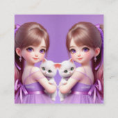 サイズ：正方形、2.5インチx 2.5インチ来お使いのBUへ スクエア名刺 (裏面)