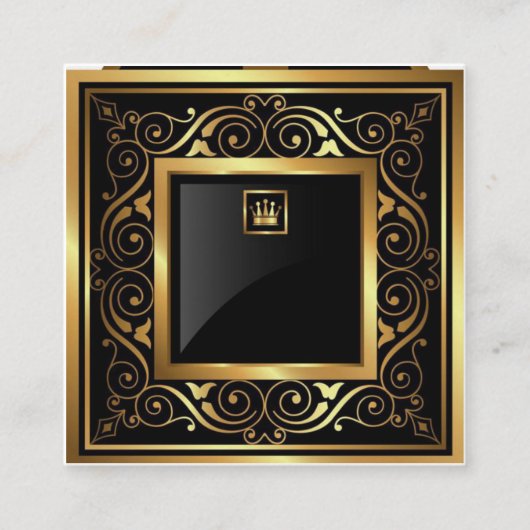 サイズ：正方形、2.5インチx 2.5インチ来お使いのBUへ スクエア名刺 (正面)