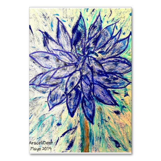 サイズ：8.9cm×12.7cm　希少　ブルーダルヒ　テーブルカード テーブルナンバー (正面)