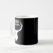 サイズS鹿おもしろい狩り コーヒーマグカップ (正面左)