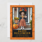 サイダーくもの巣フレームカスタムハッピーハローウィン シーズンカード (正面)