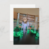 サイティおもしろいストかわいい犬の本のコスチュームnotecard サンキューカード (正面/裏面)