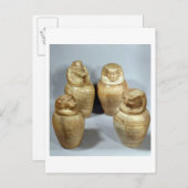 サイテ島のホアイルオウムのカノピーの瓶(アラバスター) ポストカード (正面/裏面)