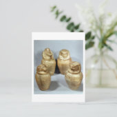 サイテ島のホアイルオウムのカノピーの瓶(アラバスター) ポストカード (スタンド正面)