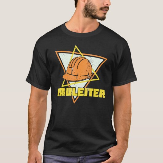 サイトマネージャビルダーの建築建物 Tシャツ (正面)
