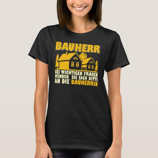 サイトマネージャビルダーの建築建物 Tシャツ (正面)