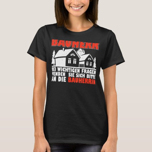 サイトマネージャビルダーの建築建物 Tシャツ (正面)