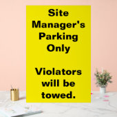 サイトマネージャ駐車場警告標識 アクリルサイン (ウェディング)