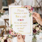 サイドではないシートを選択フローラシック結婚サイン ポスター